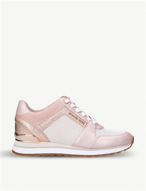 michael kors roze sneakers|michael kors leather trainers.